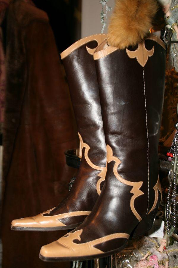 second-hand-braune-cowboystiefel-mit-ornament